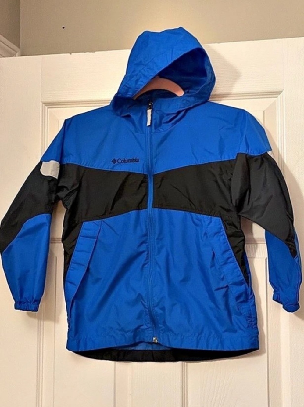 Columbia Boys' Glennaker Rain Jacket Colorblock Blue & Black Boys 8